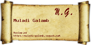 Muladi Galamb névjegykártya